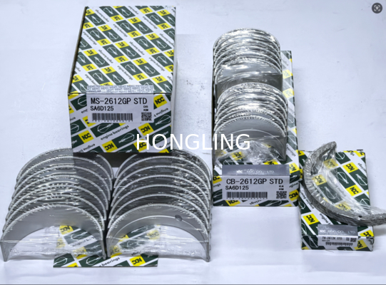 Komatsu 6D125 main bearing6150-21-8010, connecting rod bearing  6151-31-3040   , thrust plate 6150-21-8050