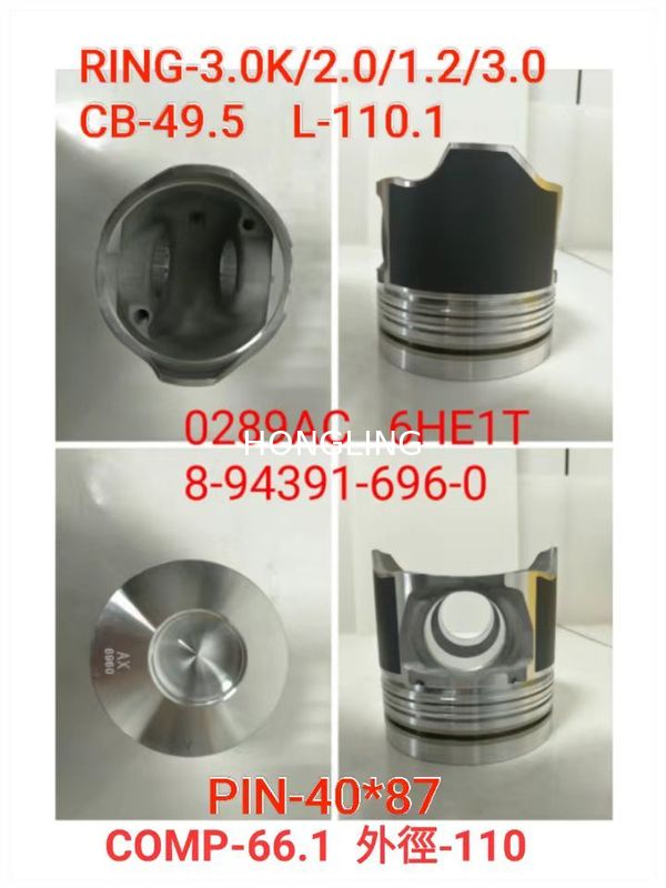 Isuzu 4HE1 Piston 8-94391-696-0  MD92 piston 12011-Z6160
